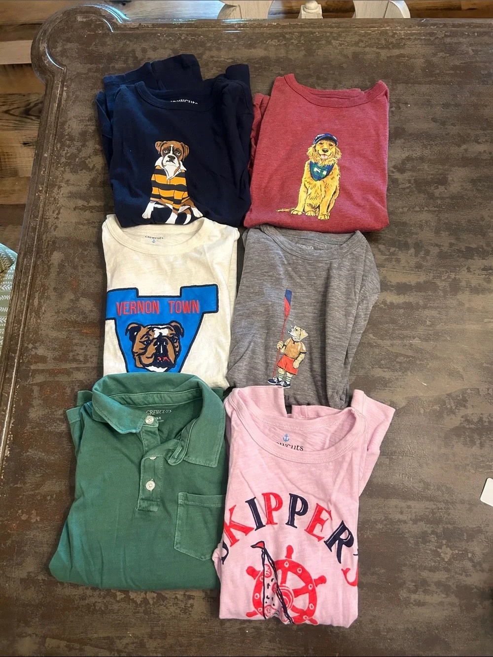J. Crew Crewcuts Boys Size 8 Long Sleeve Cotton Graphic Tees